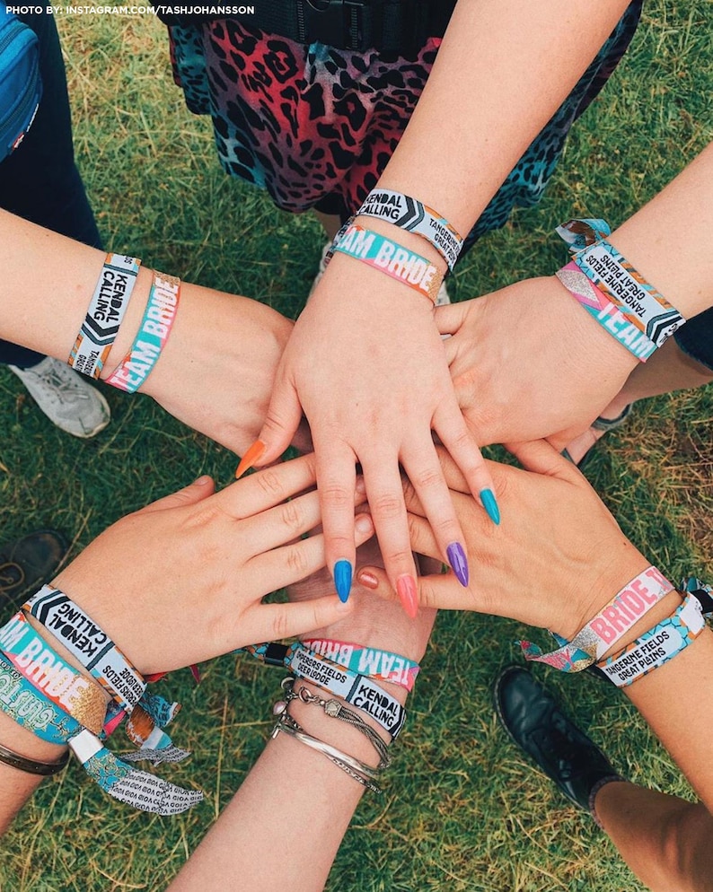 Personalised Festival Wristbands Personalised Party Etsy