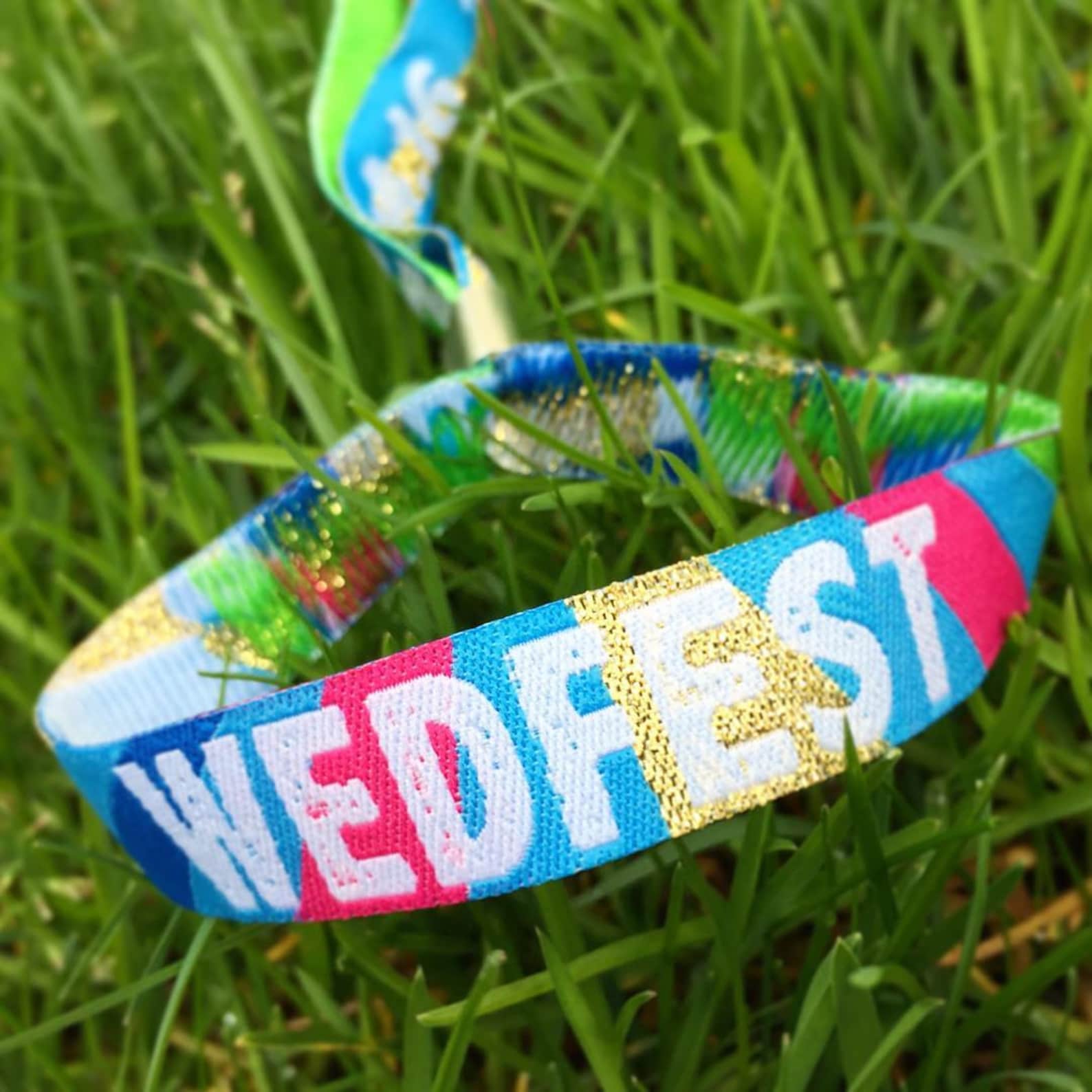Custom Festival Wristbands X 100 Pcs WEDFEST Festival Etsy UK