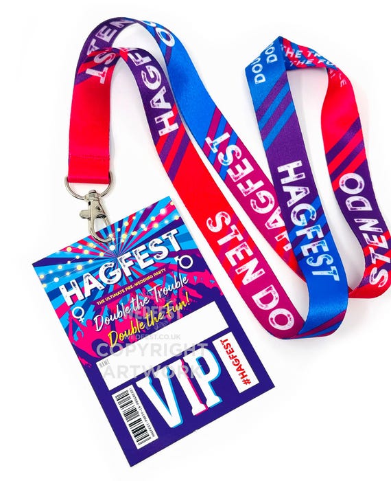 HAGFEST Joint Hen & Stag Party VIP Pass Lanyards - Hag Party / Sten Do