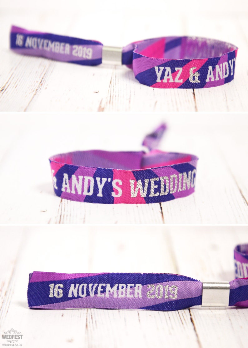 Personalised Festival Wristbands Personalised Party Etsy
