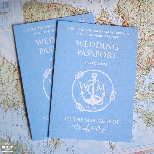 Passport Wedding Invites