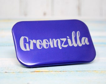 Groomzilla Stag Party Badge - Groom Zilla Wedding Stag Do Pin Button Badge ~ Groom to be