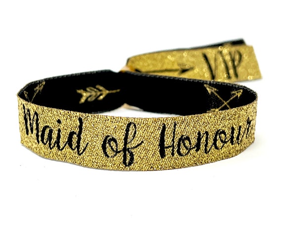 Maid of Honour Hen Party Wristband - Maid of Honor Wristbands Team Bride - Bachelorette Party - Hen Bridal Party Favours