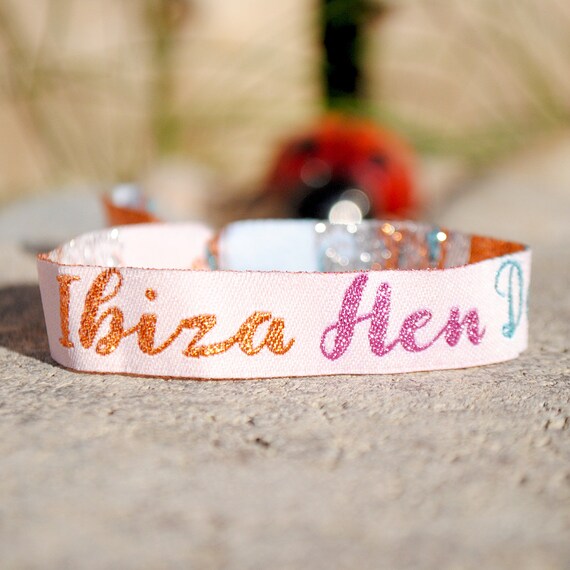 Ibiza Hen Do Party Wristbands - Hen Party Wristband Favours - Ibiza Hen Bachelorette Party - Bachelorette Party Favours