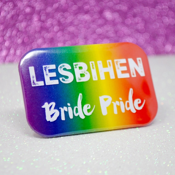 LESBIHEN Bride Pride Lesbian Gay Hen Party Badges