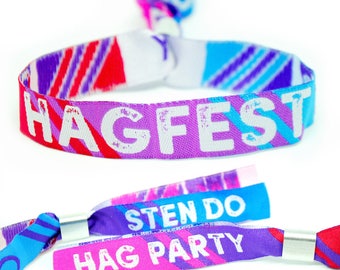 HAGFEST Hag Party / Sten Do Wristbands / Joint Stag & Hen Party Festival Wristband Favours