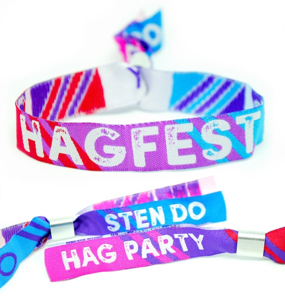 HAGFEST Hag Party / Sten Do Wristbands / Joint Stag & Hen Party Festival Wristband Favours