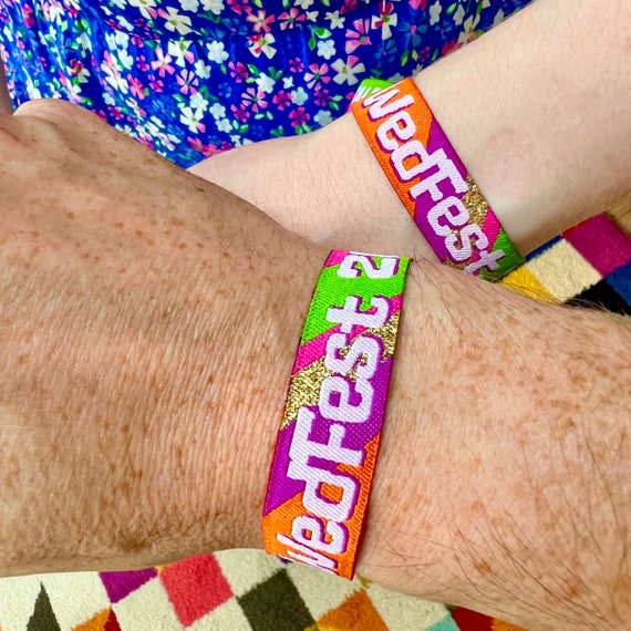 Festival Wedding Wristbands x 50 pcs