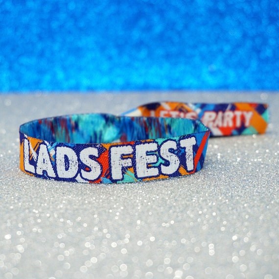 LADS FEST Festival Party Wristbands | Stag Do Wristbands | Ladsfest Festival Stag Party Accessories Favours | Bachelor Party Ideas