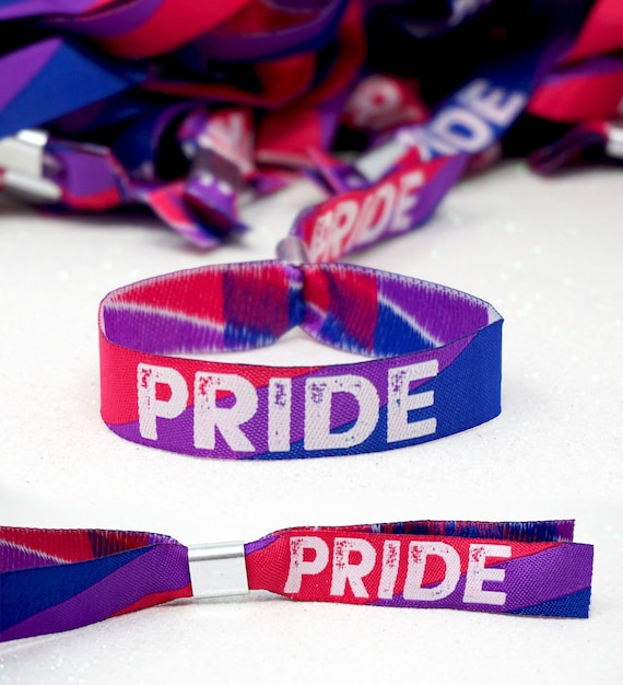 Bisexual Pride Wristband Bracelet - Bi Sexual Pride Wristbands - LBGT Pride Accessories ~ festival wristbands bracelets