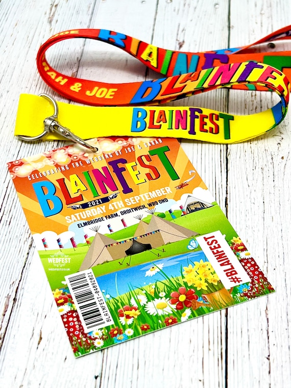 Wedfest Festival Wedding Lanyards programmes (samples)