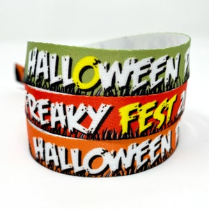 Custom Personalised Halloween Party Wristbands - Customised Halloween Party Wristbands - Halloween Wristbands