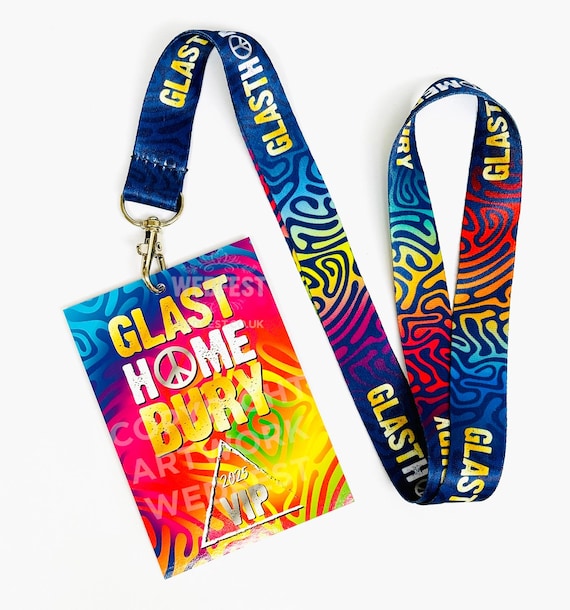 GLASTHOMEBURY Festival VIP Lanyards - Homefest Lockdown Festival Party Lanyards - home festival favours - glast home bury