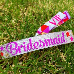 Bridesmaid Hen Party Wristbands - Bridesmaids Bracelet - Festival Hen Do - Wristband - Bachelorette - Hen Party Accessories
