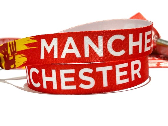 Manchester Football Fans Wristbands - Man Utd Wristband - The Red Devils - Glory Glory United - Champions League Christmas Gift