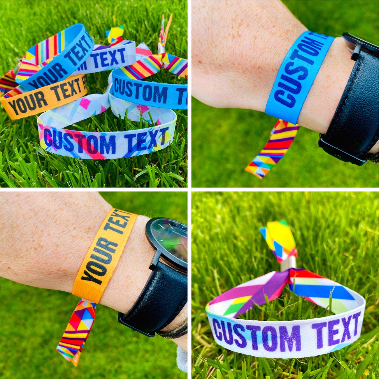 Personalised Fabric Wristbands Custom Party Event Wristbands Etsy