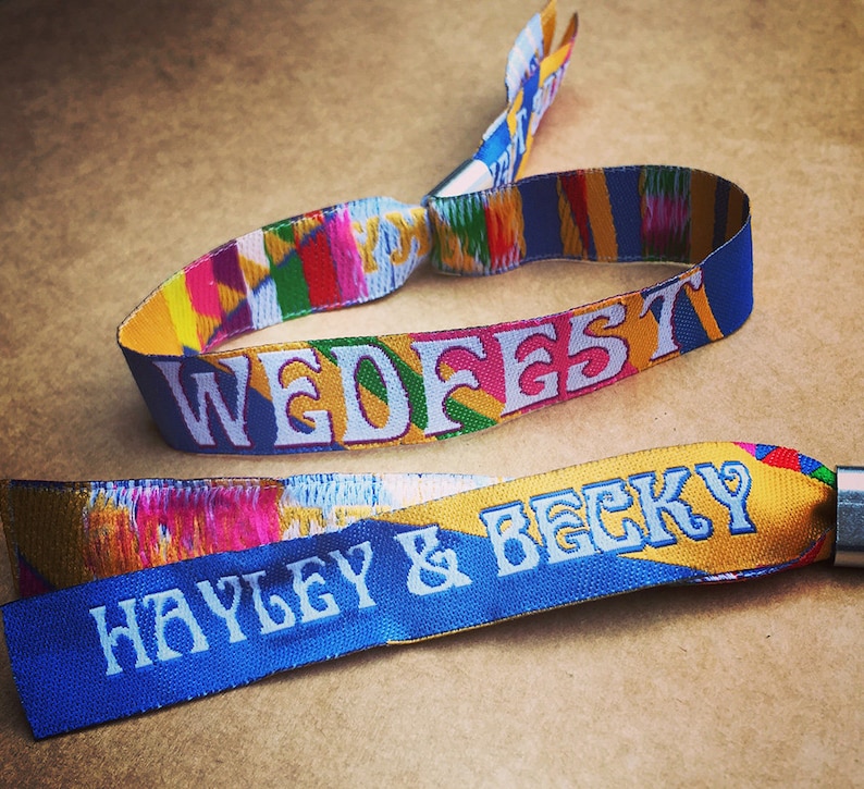 100 Custom Fabric Wristband Party Wristband Festival Wedding Etsy UK