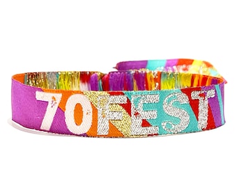 70FEST 70th Birthday Party Wristbands Festival Style - 70 Seventy FEST - birthday party wristbands - 70th party favours