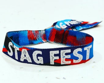 STAGFEST Stag Do Party Wristbands | Festival Stag Party Accessories | Stag do Favours | Bachelor Party Ideas wristbands