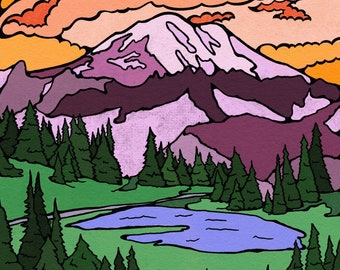 Mount Rainier Downloadable Coloring Page