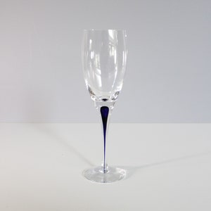 7 Available - Orrefors Intermezzo Blue White Wine Glass Erika Lagerbielke