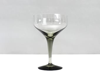 7 Verfügbar - Orrefors Rhapsody Champagner Coupé Gläser Rauchgrau Sven Palmqvist Mid Century Modern