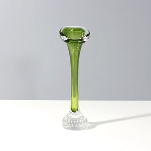 Aseda Glasbruk Jack in the Pulpit Vase Green Bone Vase Bo Borgstrom Sweden