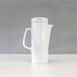 Vintage Lagardo Tackett Forma Coffee Pot Pitcher White Ceramic Mid Century Schmid