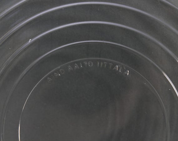 2 Iittala Finland Aino Aalto Glass Dinner Plates Grey 9.75