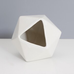 Andersen Design Studio Geometric Vase White Ceramic Mid Century Pottery ...