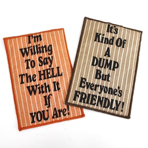 CLEARANCE 2 Vintage Now Designs Pot Holders Hot Pads Novelty Funny