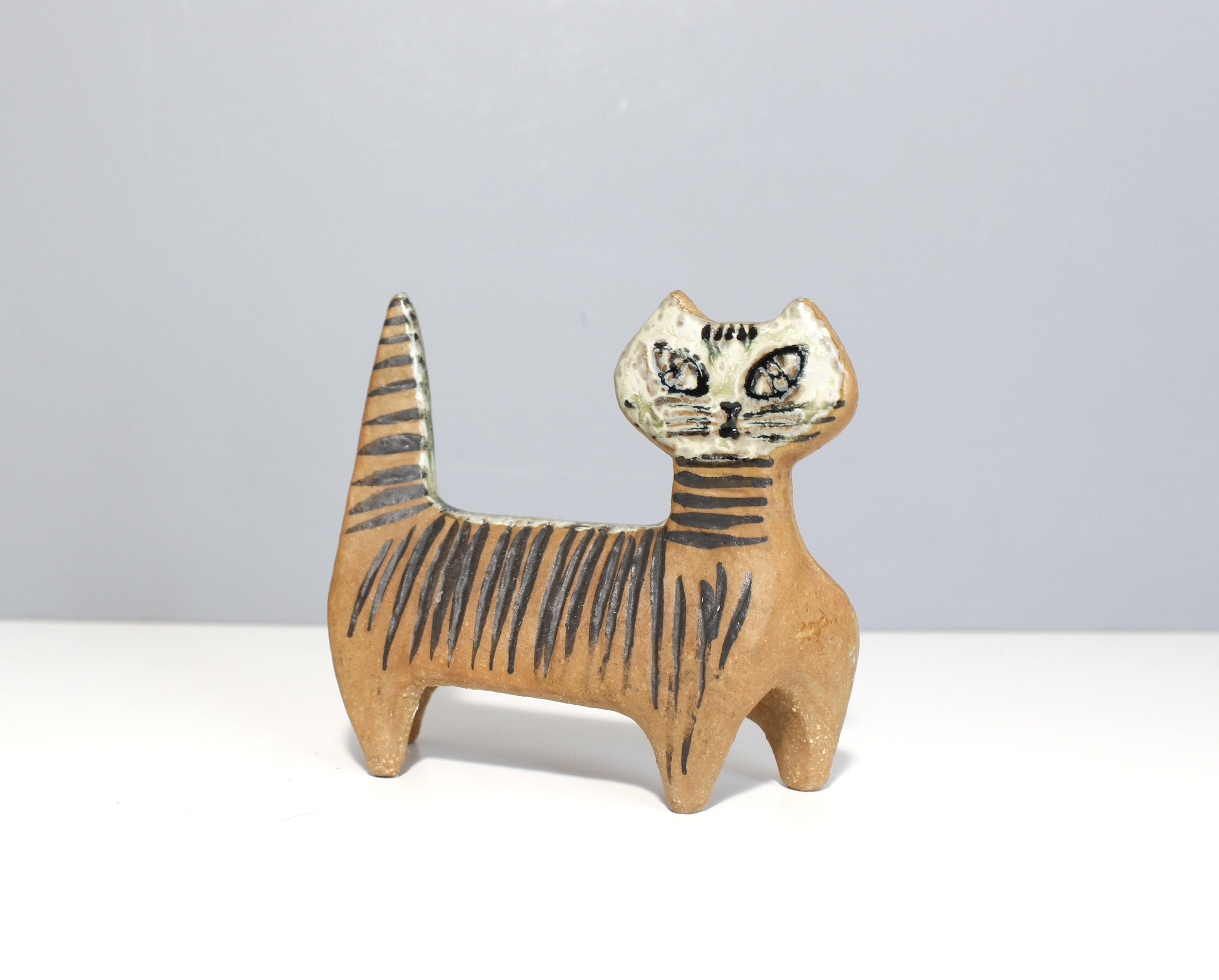 Vintage Lisa Larson Cat Figurine Lilla Zoo Series 1950s Vintage Lisa Larson Cat Figurine Lilla Zoo Series 1950s