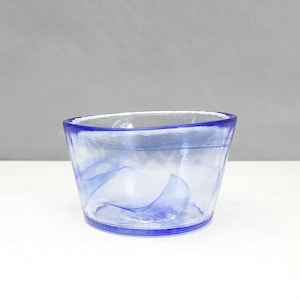 Kosta Boda Mine Bowl Blue Swirl Glass Ulrica Hydman-vallien - Etsy
