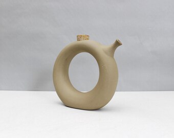 Vintage Hartstone Pottery Decanter Wine Carafe Chiller Ceramic Mid Century Wine Tote