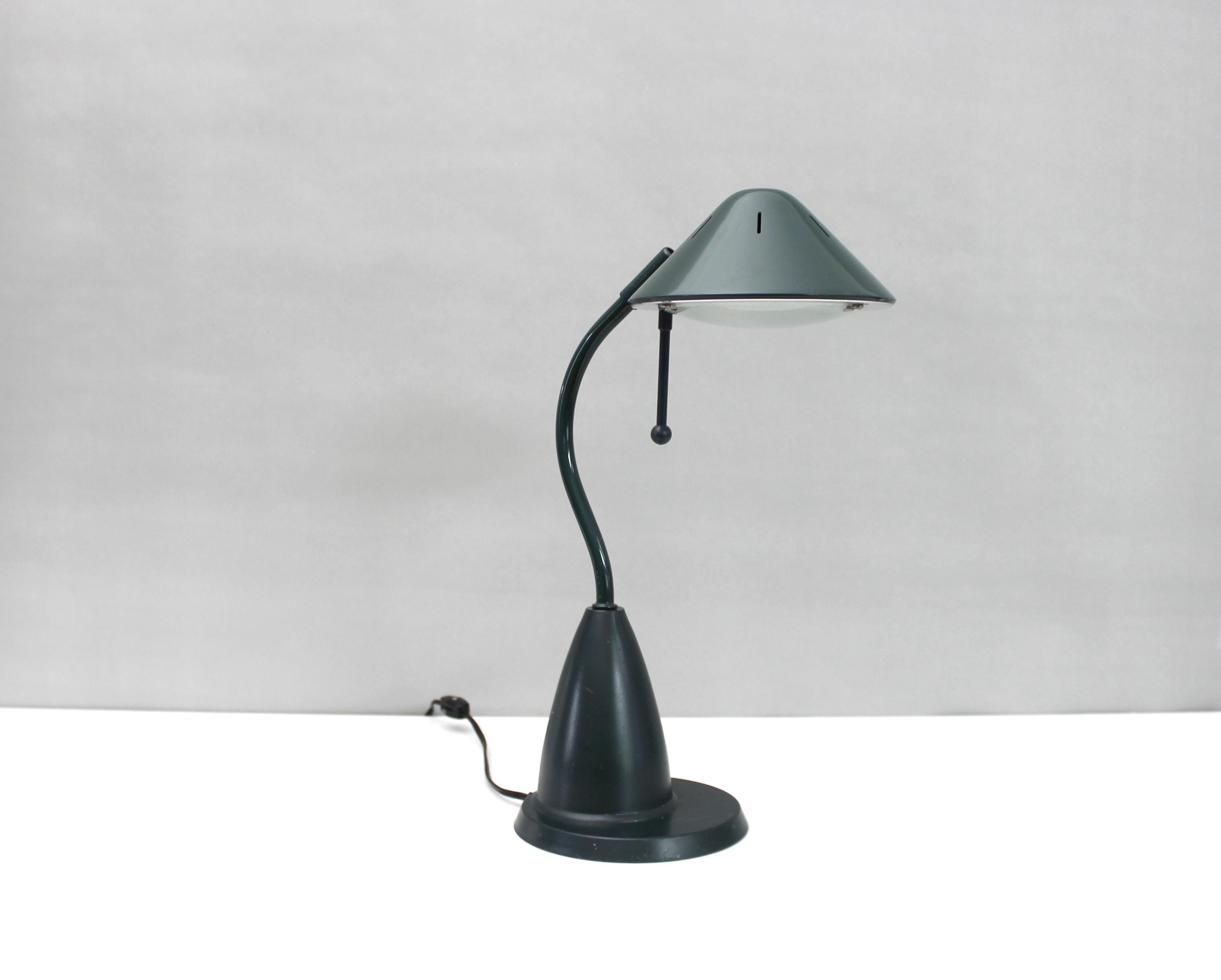 ◇①Ron Rezek ロン・レザク ランプベースのみ 1980年代 Vintage Post Modern Desk Lamp Ron Rezek Green Table Lamp 1980s Art