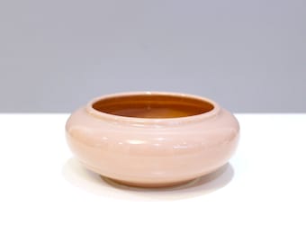 Small Vintage Pink Ceramic Bowl Planter Pottery Vase 1980s Post Modern