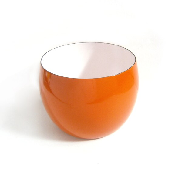RESERVED for Caroline Dansk Orange Enamel Bowl Large Jens Quistgaard Danish Modern