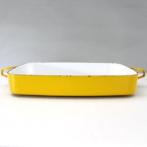 Large Dansk Kobenstyle Enamel Lasagna Pan Yellow Jens Quistgaard Danish Modern