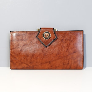 LIQUIDACIÓN Cartera vintage de cuero marrón Pierre Cardin de mediados de siglo, años 70