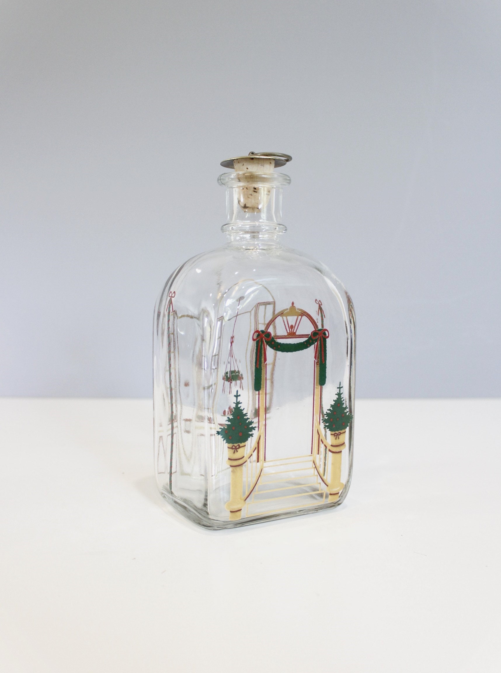 Carafe de bouteille de Noël en verre Holmegaard Juleflaske 1986