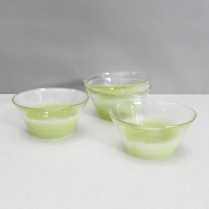 4 Blendo Grüne Ombre Salatschüsseln Mid Century
