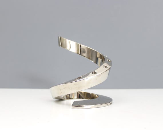 ダンスク シルバー スパイラル キャンドル ホルダー 燭台