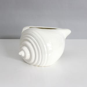 Vintage Keramikschale Übertopf weiß Muschelschale Muschel Mid Century