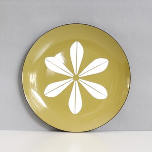 Piatto in smalto di loto Cathrineholm Norway senape 10,25" piatto moderno di metà secolo