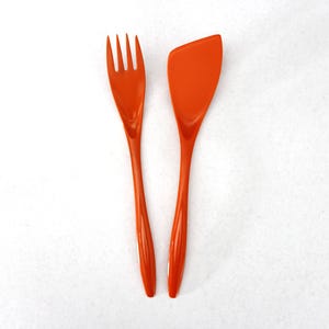 2 Rosti Denmark Red Orange Serving Utensils Mepal Melamine Danish Modern Serving Fork Spatula