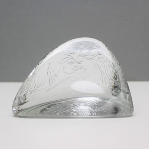 Iittala Finland Onnelliset Glass Paperweight Valto Kokko