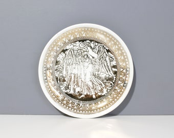 Piero Fornasetti Mitologia Coaster Dish Gold Bonwit Teller Mid Century