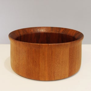 Cuenco grande para servir de teca con duelas Cuenco para ensalada de plato principal de Bloomingdale's Danish Modern