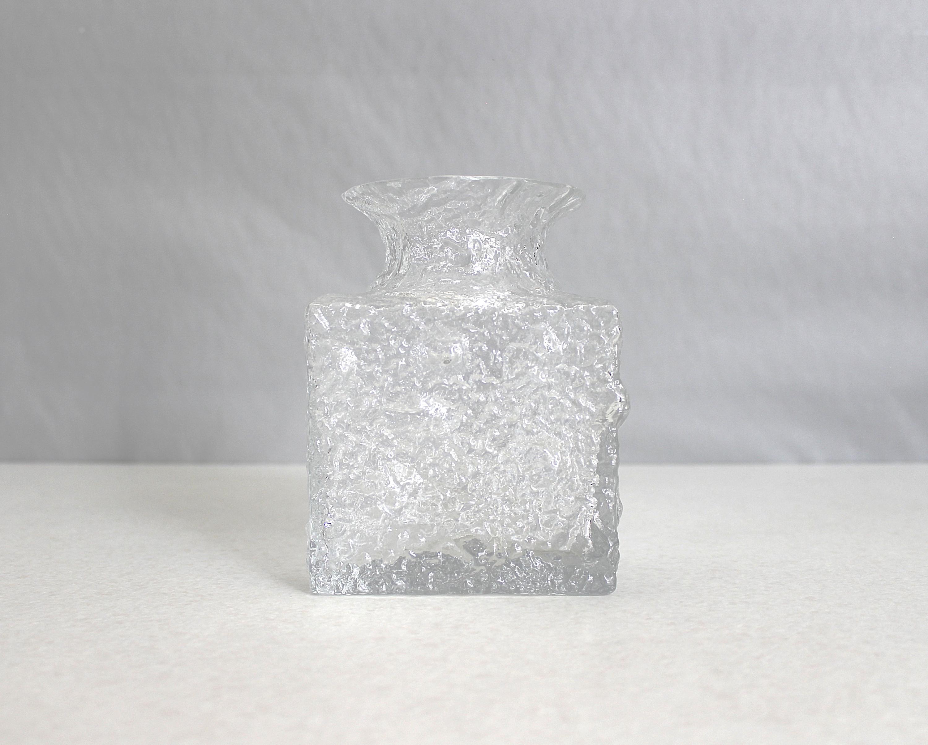 Iittala Finland Crocus Glass Vase Timo Sarpaneva Mid Century