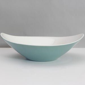 Ben Seibel Iroquois Informal Serving Bowl Blue White Mid Century